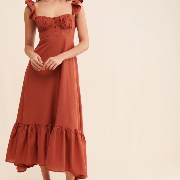 FARM Rio Ruffle Strap Maxi Dress - Picture 3 of 8